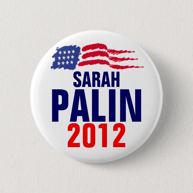 Palin 2012 6 cm round badge (Front)