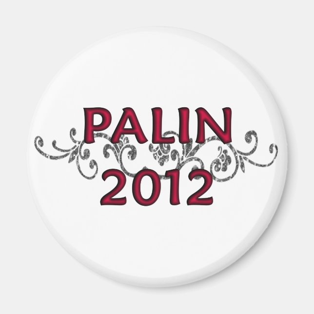 Palin 2012 Vine Round Magnet (Front)