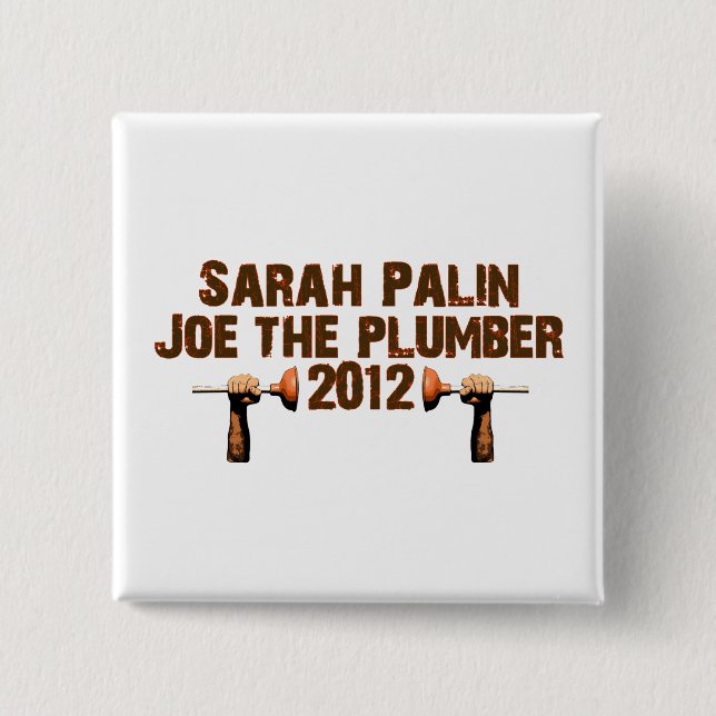 Palin Joe the Plumber 2012 15 Cm Square Badge (Front)