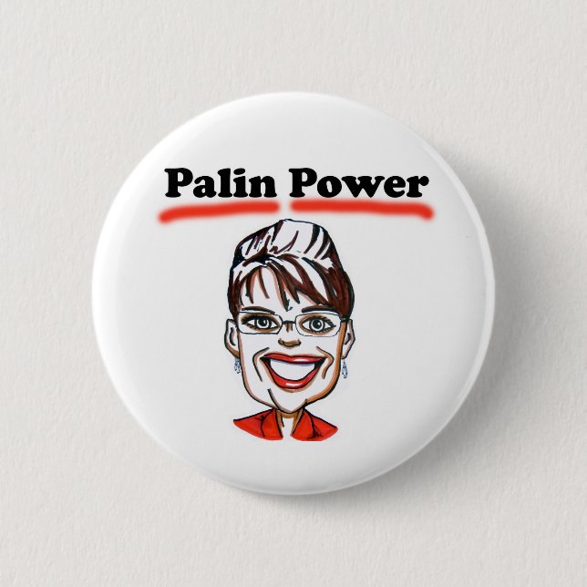 Palin Power 6 Cm Round Badge (Front)