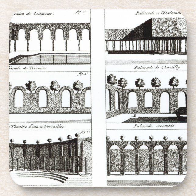 Palisade designs, from 'Theory and Practice of Gar Coaster (Front)