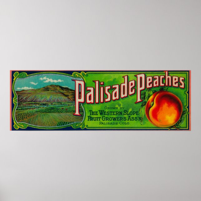 Palisade Peach Label Poster (Front)