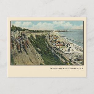Palisades Beach, Santa Monica, Calif. 1931 Vintage Postcard