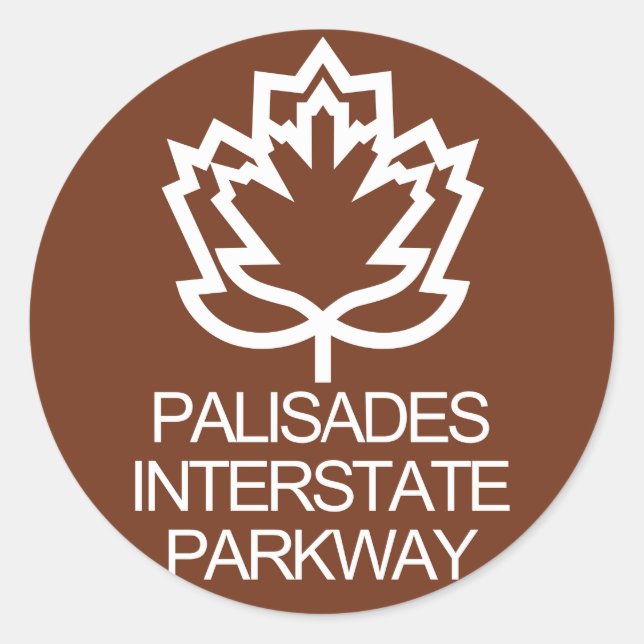 Palisades Interstate Parkway Sign, USA Classic Round Sticker (Front)