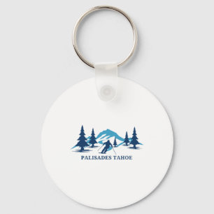 Palisades Tahoe California Ski Resort Skiing Skier Key Ring