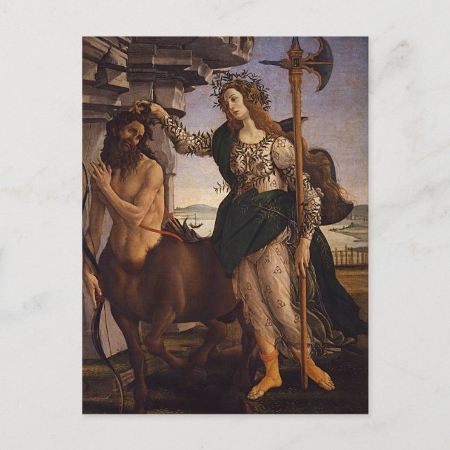 Pallas and the Centaur by Botticelli Postcard (Front)