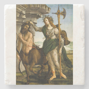 Pallas and the Centaur by Sandro Botticelli Stone Coaster