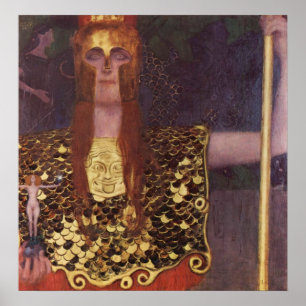 Pallas Athena by Gustav Klimt Poster