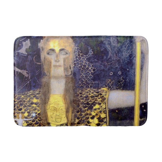 Pallas Athena, Gustav Klimt Bath Mat (Front)