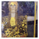 Pallas Athena, Gustav Klimt Ceramic Tile<br><div class="desc">Gustav Klimt (July 14, 1862 – February 6, 1918) was an Austrian symbolist painter and one of the most prominent members of the Vienna Secession movement. Klimt is noted for his paintings, murals, sketches, and other objets d'art. In addition to his figurative works, which include allegories and portraits, he painted...</div>