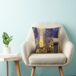 Pallas Athena, Gustav Klimt Cushion<br><div class="desc">Gustav Klimt (July 14, 1862 – February 6, 1918) was an Austrian symbolist painter and one of the most prominent members of the Vienna Secession movement. Klimt is noted for his paintings, murals, sketches, and other objets d'art. In addition to his figurative works, which include allegories and portraits, he painted...</div>