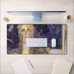 Pallas Athena, Gustav Klimt Desk Mat<br><div class="desc">Gustav Klimt (July 14, 1862 – February 6, 1918) was an Austrian symbolist painter and one of the most prominent members of the Vienna Secession movement. Klimt is noted for his paintings, murals, sketches, and other objets d'art. In addition to his figurative works, which include allegories and portraits, he painted...</div>