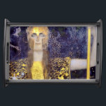 Pallas Athena, Gustav Klimt Serving Tray<br><div class="desc">Gustav Klimt (July 14, 1862 – February 6, 1918) was an Austrian symbolist painter and one of the most prominent members of the Vienna Secession movement. Klimt is noted for his paintings, murals, sketches, and other objets d'art. In addition to his figurative works, which include allegories and portraits, he painted...</div>