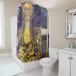 Pallas Athena, Gustav Klimt Shower Curtain<br><div class="desc">Gustav Klimt (July 14, 1862 – February 6, 1918) was an Austrian symbolist painter and one of the most prominent members of the Vienna Secession movement. Klimt is noted for his paintings, murals, sketches, and other objets d'art. In addition to his figurative works, which include allegories and portraits, he painted...</div>