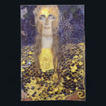 Pallas Athena, Gustav Klimt Tea Towel<br><div class="desc">Gustav Klimt (July 14, 1862 – February 6, 1918) was an Austrian symbolist painter and one of the most prominent members of the Vienna Secession movement. Klimt is noted for his paintings, murals, sketches, and other objets d'art. In addition to his figurative works, which include allegories and portraits, he painted...</div>