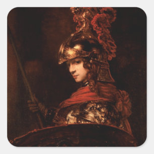 Pallas Athena or, Armoured Figure, 1664-65 Square Sticker