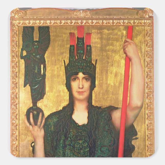 Pallas Athena Square Sticker (Front)