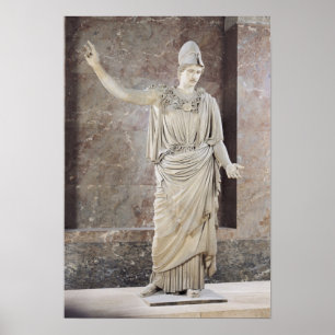 Pallas de Velletri, statue of helmeted Athena Poster