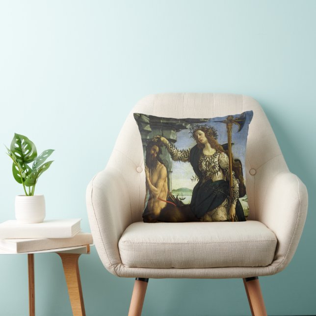 Pallas (Minerva) and Centaur by Sandro Botticelli Cushion (Chair)
