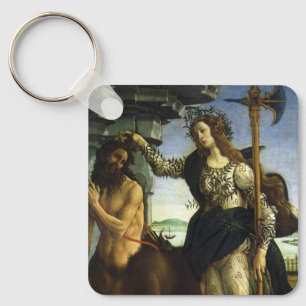 Pallas (Minerva) and Centaur by Sandro Botticelli Key Ring