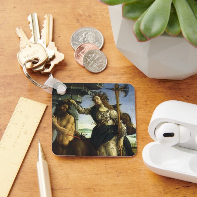 Pallas (Minerva) and Centaur by Sandro Botticelli Key Ring (Desk)