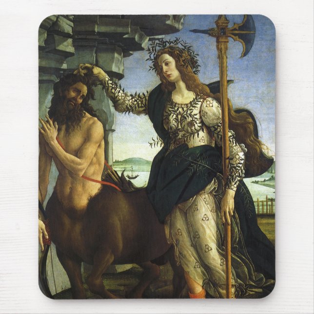 Pallas (Minerva) and Centaur by Sandro Botticelli Mouse Pad (Front)