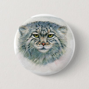 Pallas's Cat 862 6 Cm Round Badge