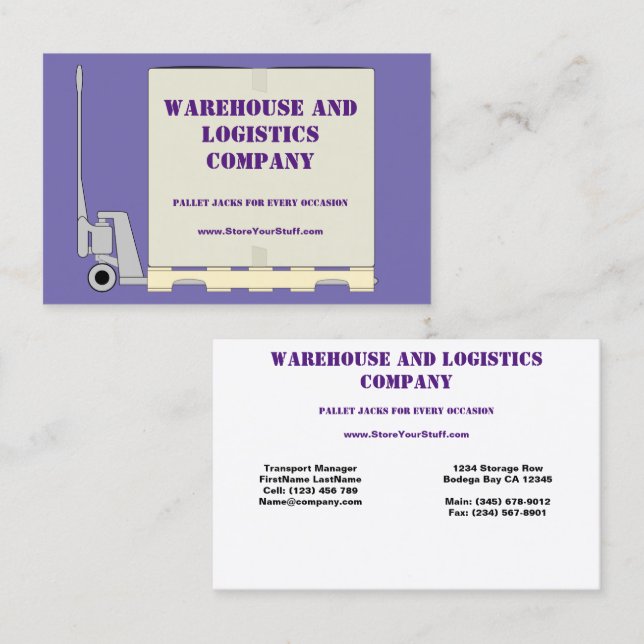 Pallet Jack, Standard, 3.5" x 2.0" Business Card (Front/Back)