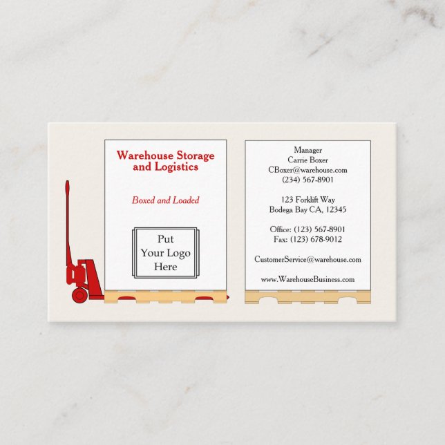 Pallet Jack Standard, 3.5" x 2.0" Business Card (Front)