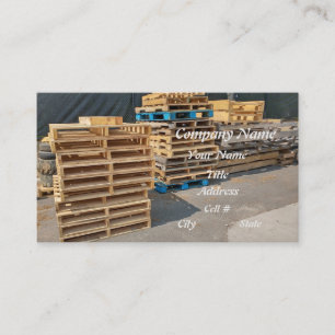 pallets wood product storage   business card