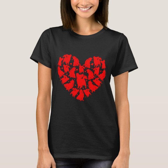 Pallon Dog Lover Funny Love Heart Pallon Valentine T-Shirt (Front)