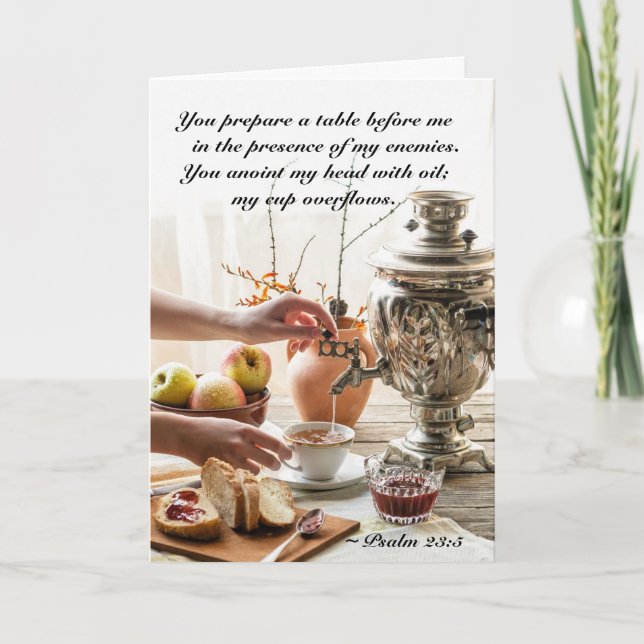 Palm 23 The Lord is my Shepherd Bible Verse Card (Front)