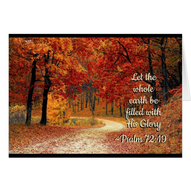 Palm 72:19 Let the Earth be Filled With His Glory (Front Horizontal)