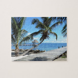 Palm and Pier in Belise Jigsaw Puzzle