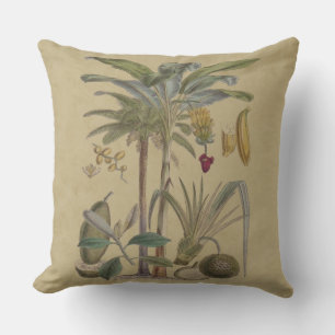 Palm Antique Tropical Fruit Botanical Art Cushion