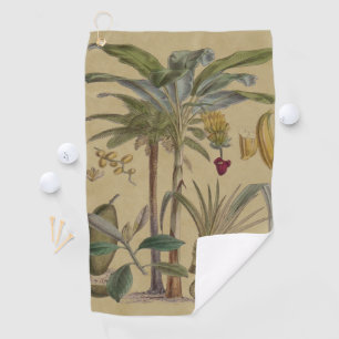Palm Antique Tropical Fruit Botanical Art Golf Towel