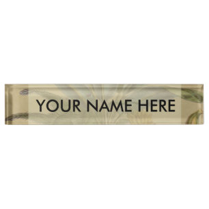 Palm Antique Tropical Fruit Botanical Art Nameplate
