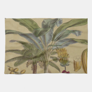 Palm Antique Tropical Fruit Botanical Art Tea Towel