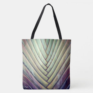 Palm Basket Weave Tote Bag