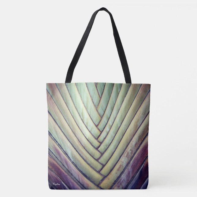Palm Basket Weave Tote Bag (Front)