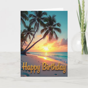 Palm Beach Birthday Card