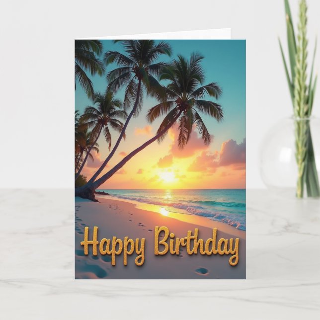 Palm Beach Birthday Card (Front)