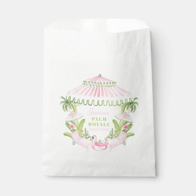 Palm Beach Cabana Bach Club | Bachelorette  Favour Bag (Front)