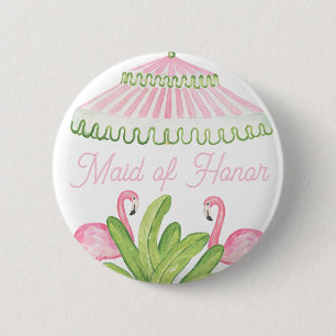 Palm Beach Cabana Bach Club   Maid of Honour 6 Cm Round Badge