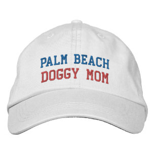 PALM BEACH DOGGY MOM Embroidered Hat