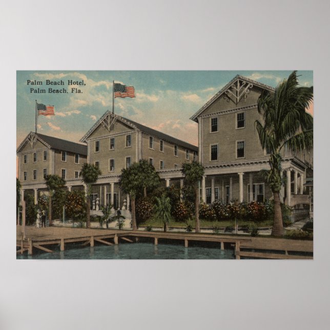 Palm Beach, FL - Exterior View of Palm Beach Poster (Front)