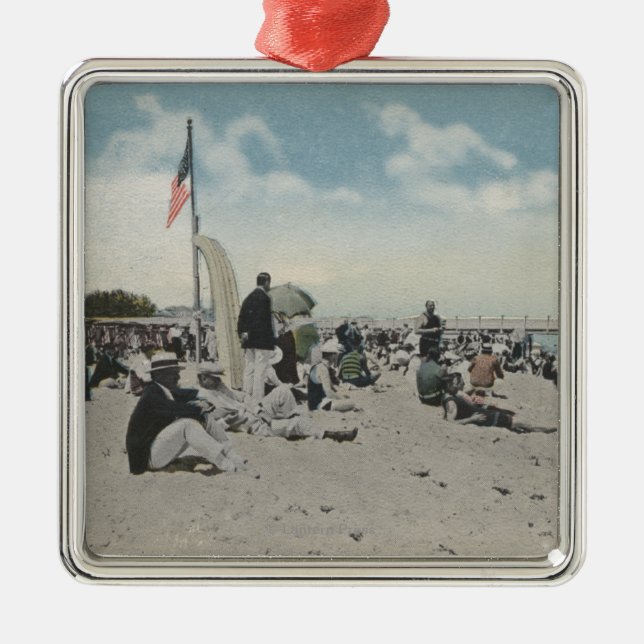 Palm Beach, FL - The Swimming Hour Metal Ornament (Front)