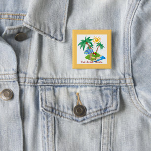 Palm Beach, Florida 15 Cm Square Badge