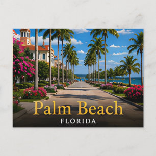 Palm Beach Florida Atlantic Coast & Island Landsca Postcard