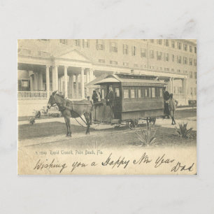 Palm Beach, FLorida Resort and donkey trolly 1908 Postcard